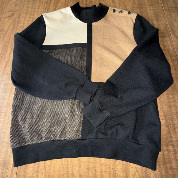 Alfred Dunner Sweatshirt Long Sleeve Womens Turtle Neck Pullover Multicolor L - Picture 1 of 8